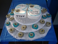 The 25th cake, made for us by Wendy of Heathfest fame