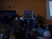 Ron urging residents to remember that being part of a Watch saves home owners around 10% on their insurances, and that just one pound each would secure the future of the Watch