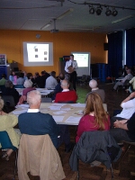Rob Beckley explaining how there has been someone in the area causing trouble (not our Ron?!)