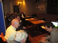 Committee members swapping tips