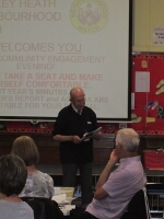 Ron discussing the finances