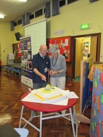 Ron and Jean cutting the 30th cake