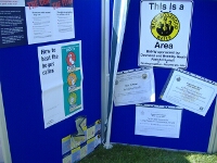 Our display, including tips on distraction burglary (a large issue for Bromley Heath)